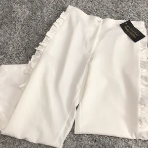 RUFFLED LEGGED DRESS PANTS